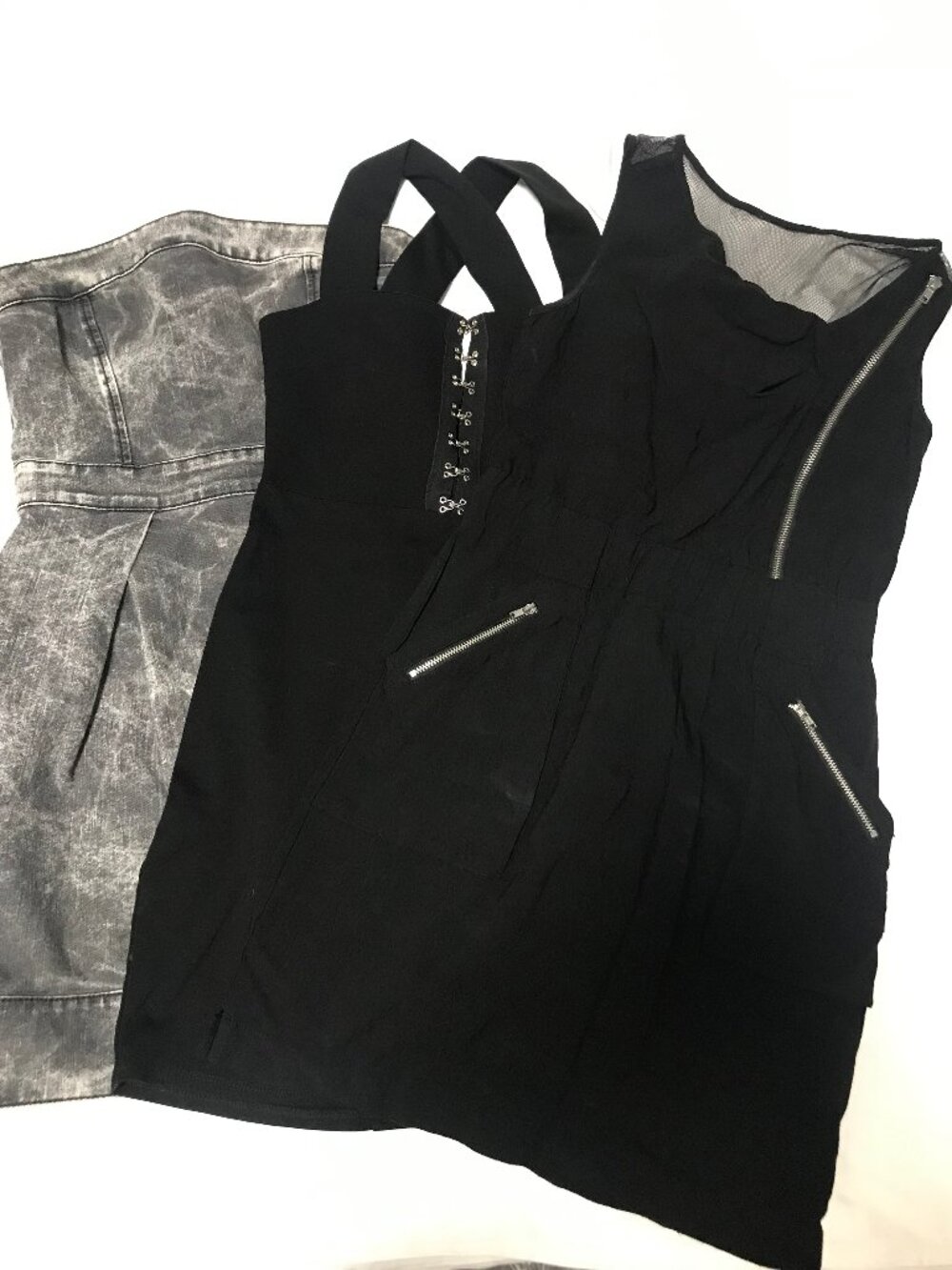 Y2K Goth Punk Emo Dress lot of 3 size SMALL